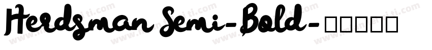 Herdsman Semi-Bold字体转换